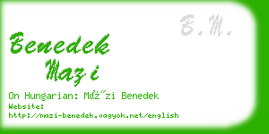 benedek mazi business card